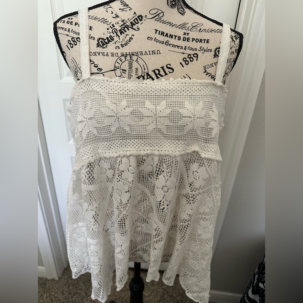 Lucky Brand Cream Embellished Camisole